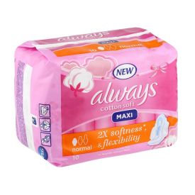 Always Maxi Sanitary Pads Cotton Soft Normal 10's