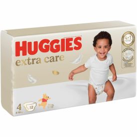 Huggies Bale Extra Care 2 x 52 Nappies Size 4 (Two Packs Of Nappies Plus Wipes) - 324540