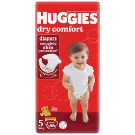 Huggies Dry Comfort Nappies Size 5 Jumbo 56'S - 282990