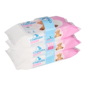 Cherubs Sensitive Wipes Fragrance Free Triple Pack