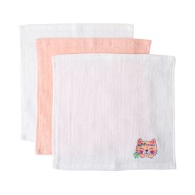 Baby 3pk Face Cloth Rainbow (girls)