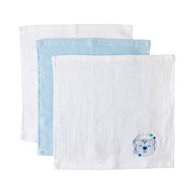 Baby 3pk Face Cloth Space Bear (boys)