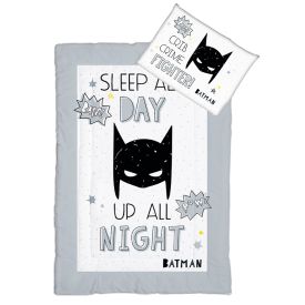 Batman Baby Cot Comforter Black/gray