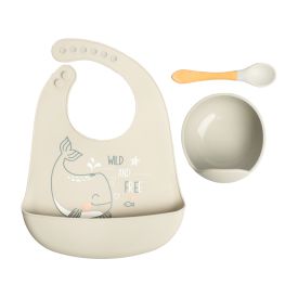 Squiggle Baby 3pc Silicon Feeding Gray