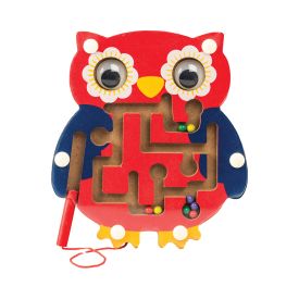 Wooden Magnetic Labyinth Red Owl - 431252